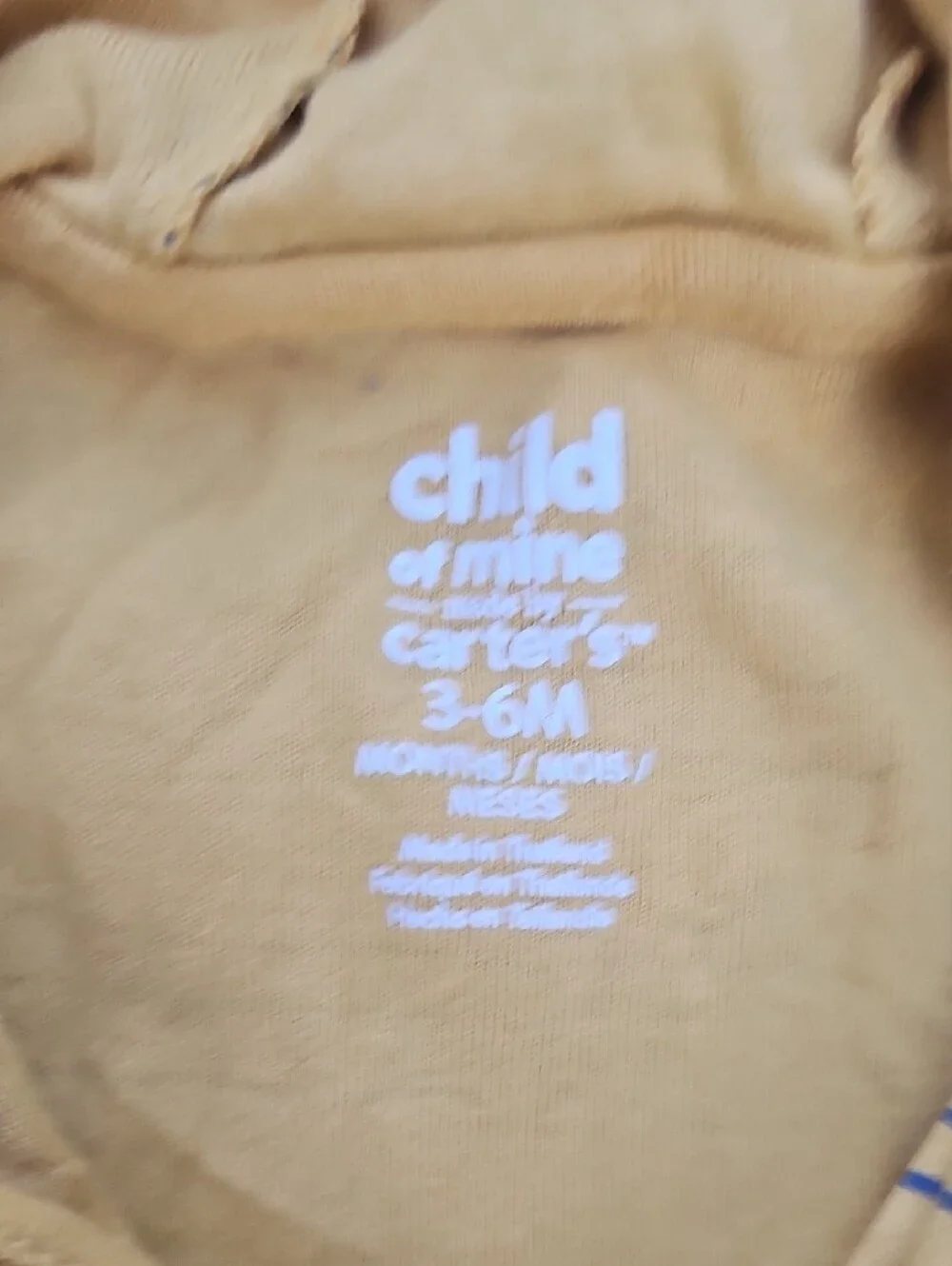 A Child Of Mine Carter's Baby Infant Hooded Mustard Yellow Sweater Trucks 3-6 mo